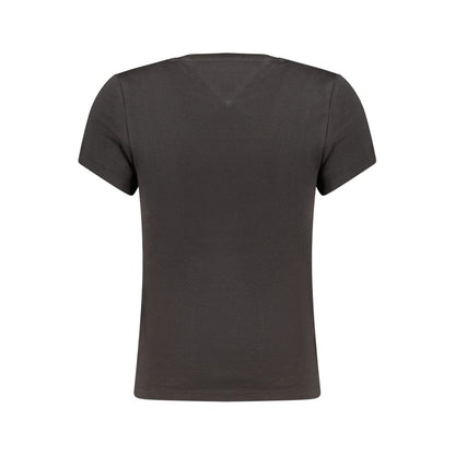 Black Cotton Women's T-Shirt