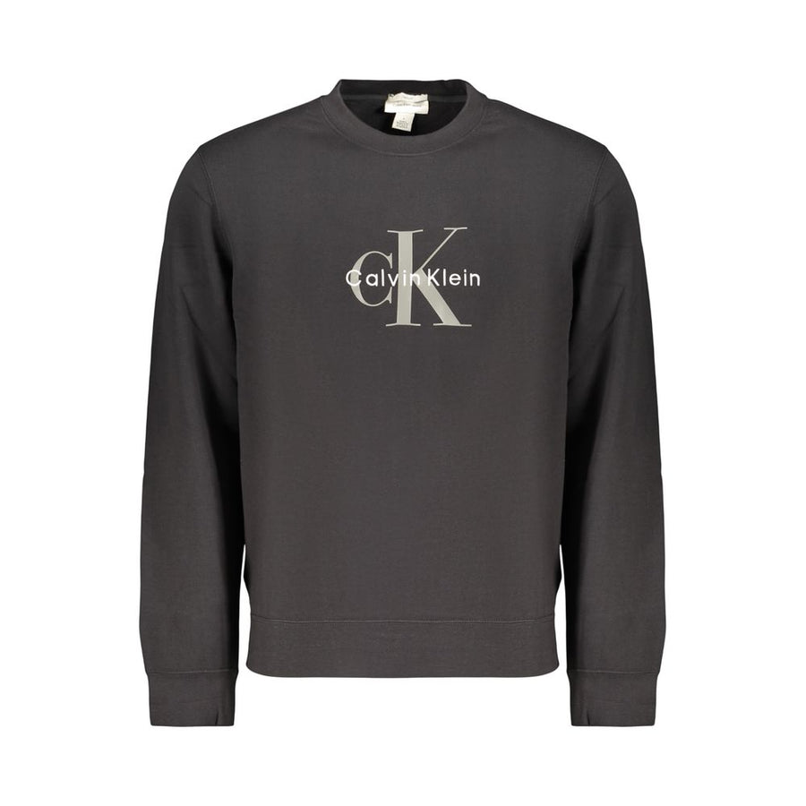 Black Cotton Mens Sweatshirt