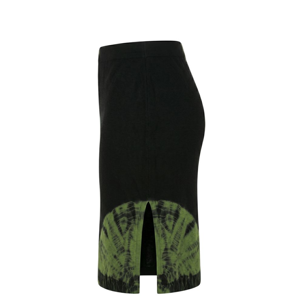 Green Cotton Women Skirt