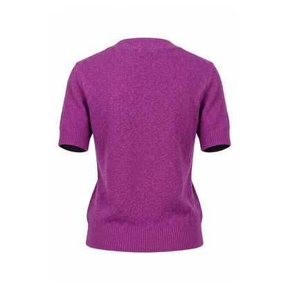 Purple Silk Blend Women Sweater