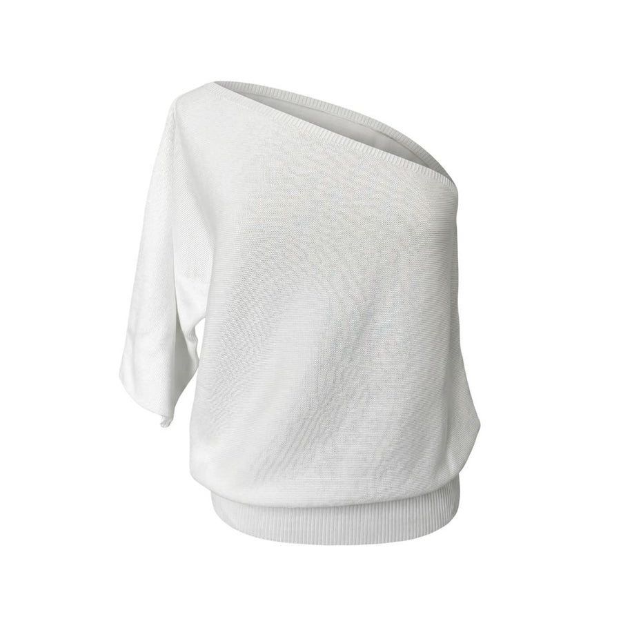 White Cotton Women Sweater