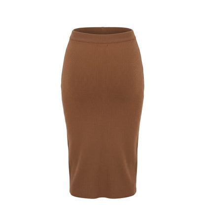 Beige Cotton Women's Skirt
