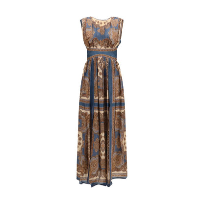 Multicolor Silk Casual Dress
