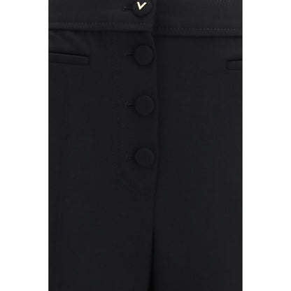 Black Wool Oves Aries Flared Pants