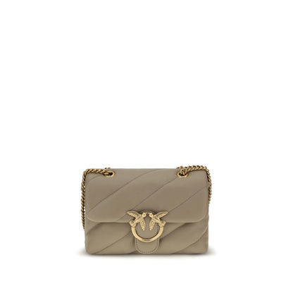 Beige Calf Leather Bos Taurus Shoulder Bag