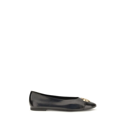 Black Goatskin Ballet Flats