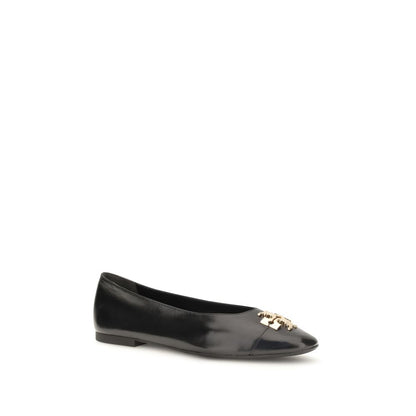 Black Goatskin Ballet Flats