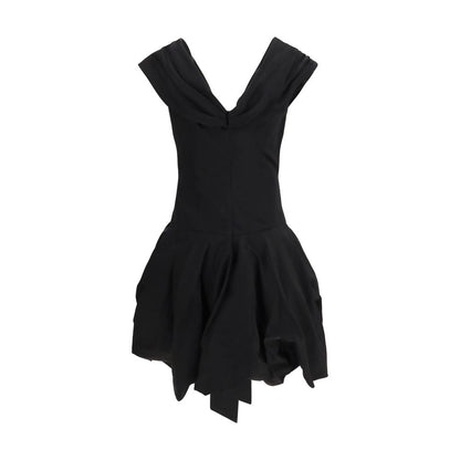 Black Cotton Cocktail Dress