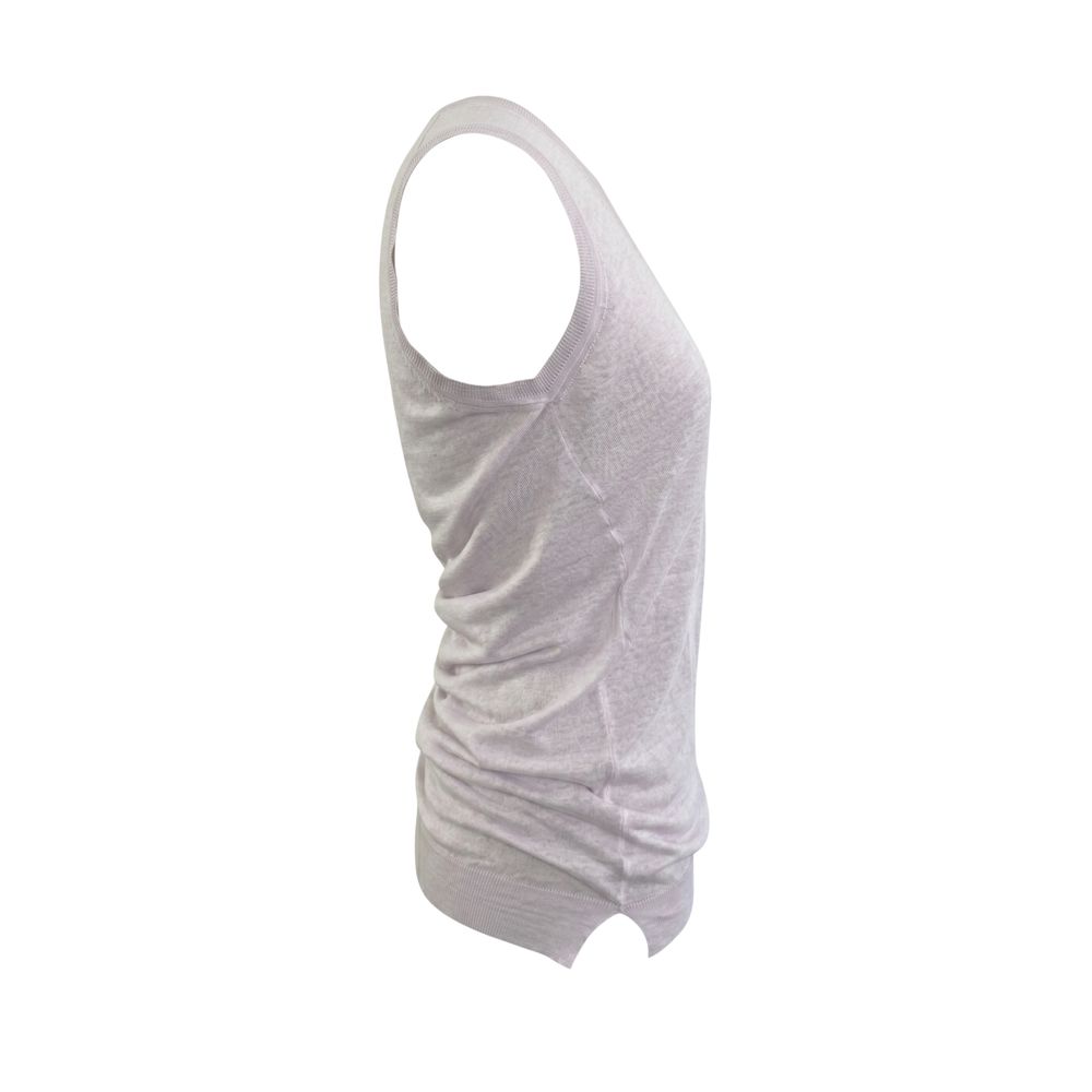 Pink Linen Women Tank
