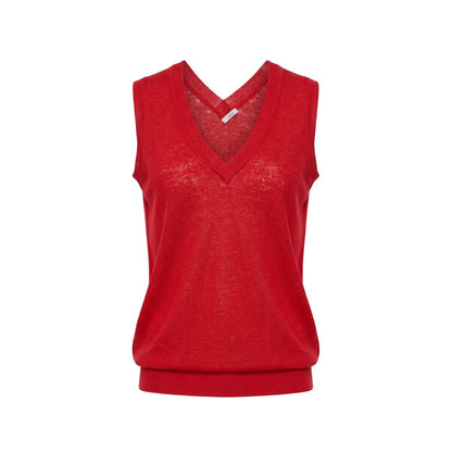 Red Linen Women Tank