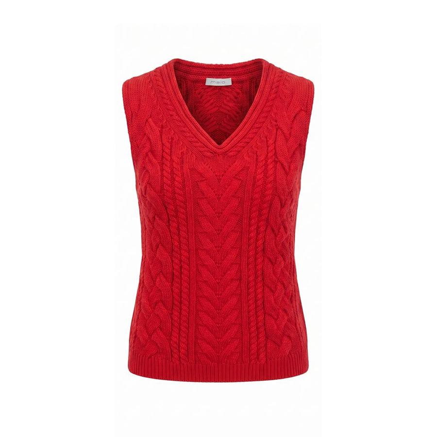 Red Cotton Women Sweater