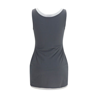 Gray Recycled Polyamide Casual Dress