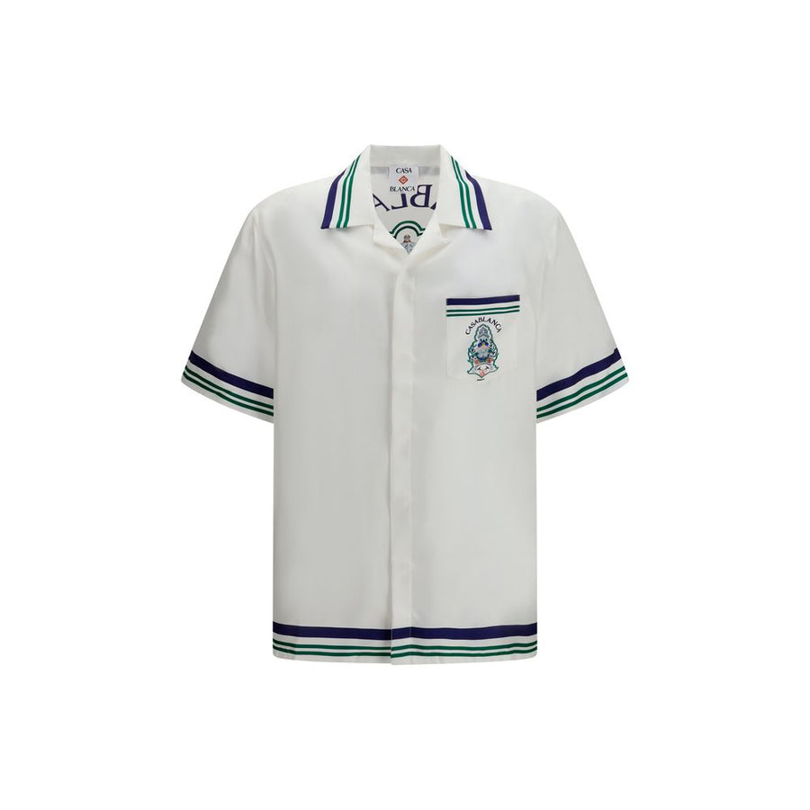 White Silk Shortsleeve Shirt
