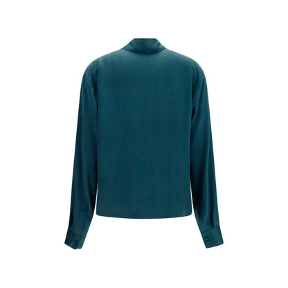 Blue Silk Shirt