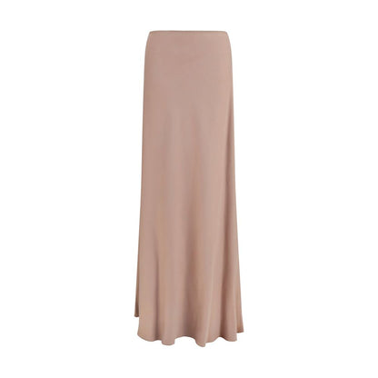 Beige Lyocell Long Skirt