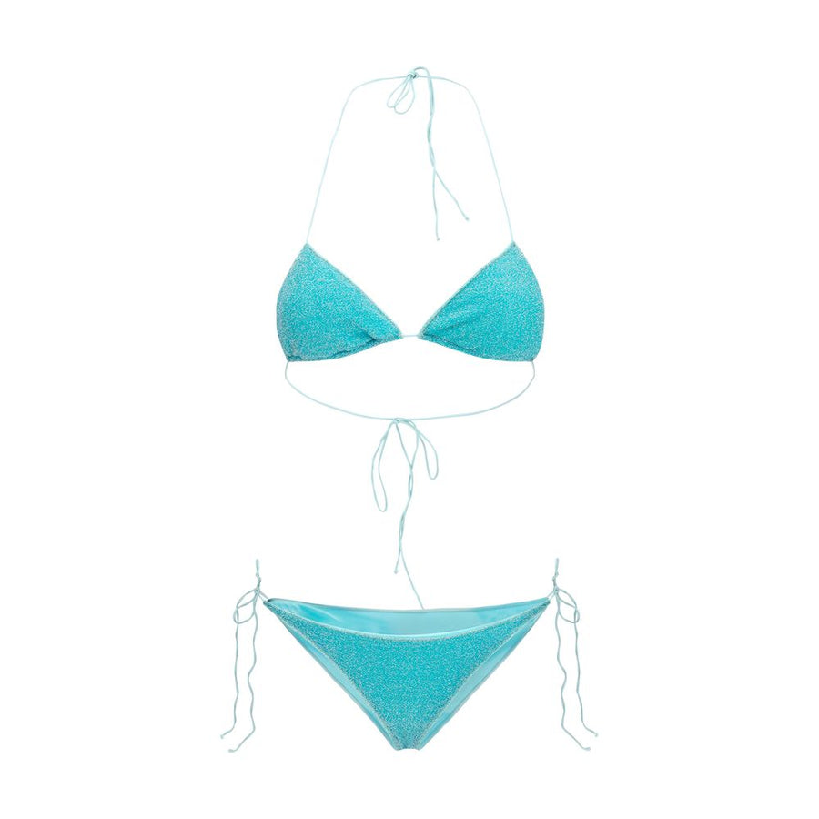 Blue Elastane Bikini