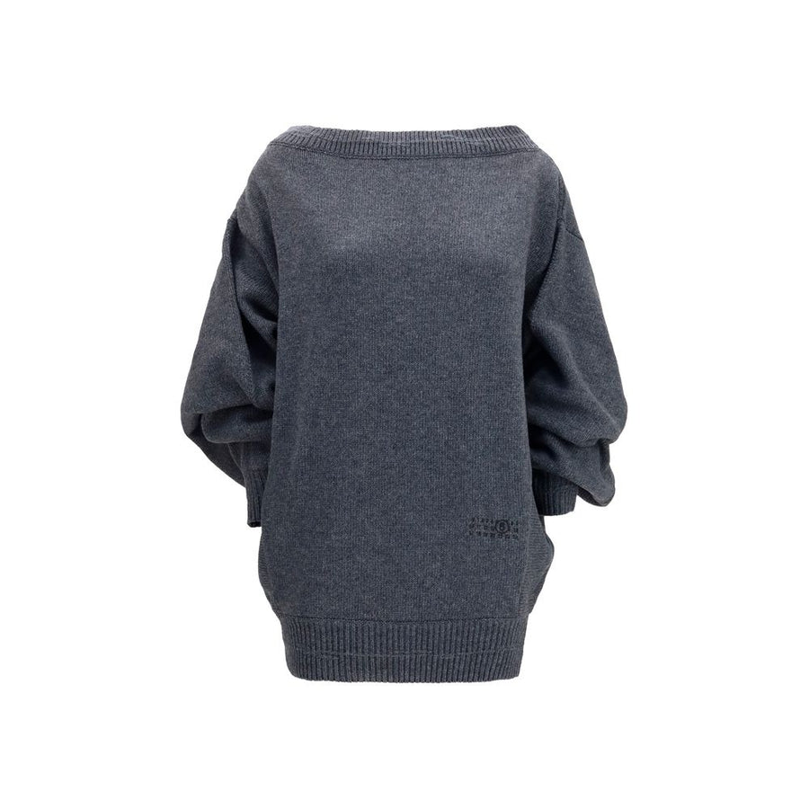 Gray Wool Oves Aries Casual Dress