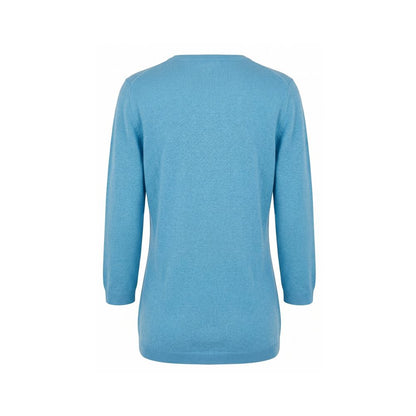 Blue Silk Women Sweater