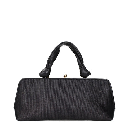 Black Raffia Handbag