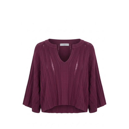 Purple Cotton Women Sweater