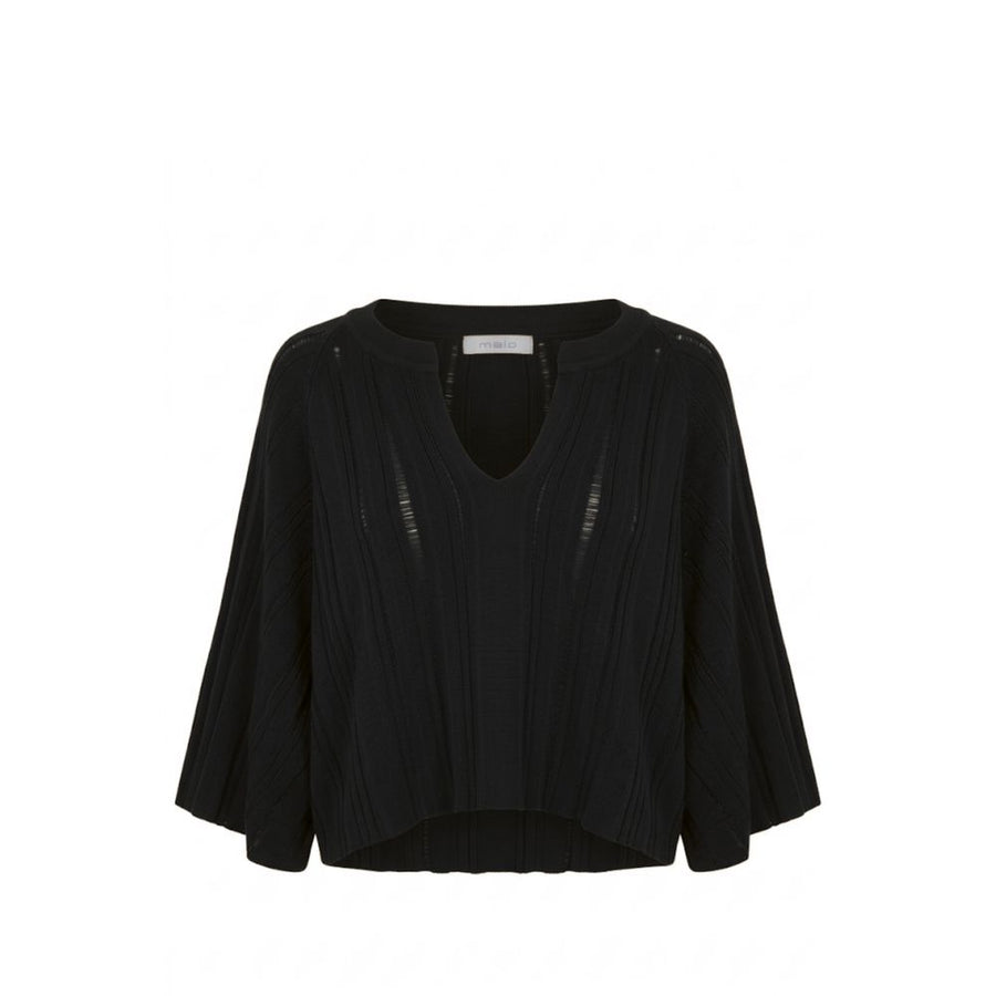 Black Cotton Women Sweater