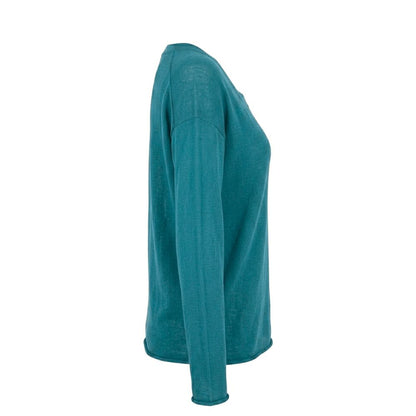 Blue Cotton Women's Sweater