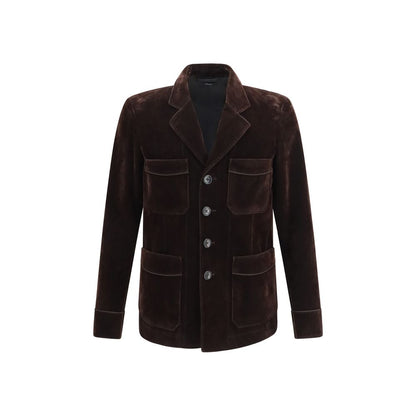 Brown Cotton Blazer