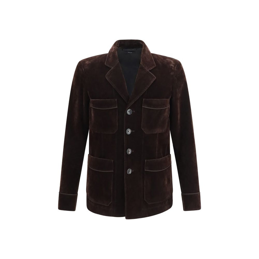 Brown Cotton Blazer