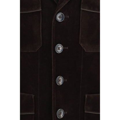 Brown Cotton Blazer
