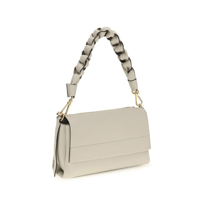 Beige Calf Leather Bos Taurus Shoulder Bag