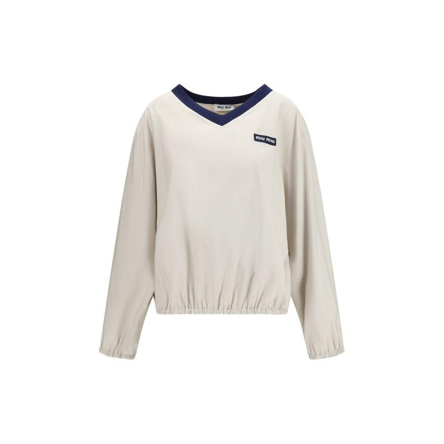 Beige Recycled Polyester Sweatshirt