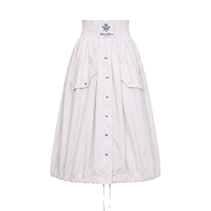 White Polyamide Women Skirt