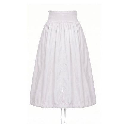 White Polyamide Women Skirt