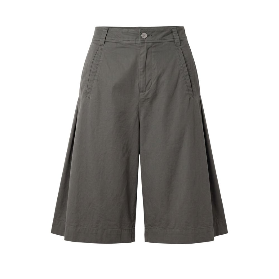 Grey Cotton Women Shorts