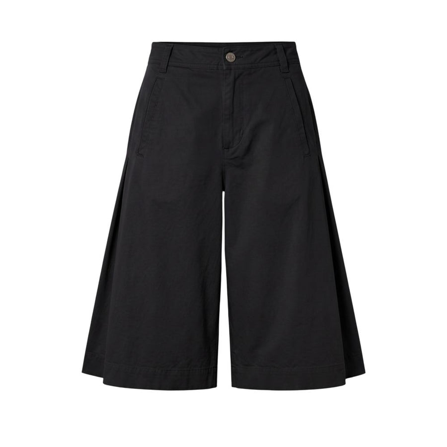 Black Cotton Women Shorts