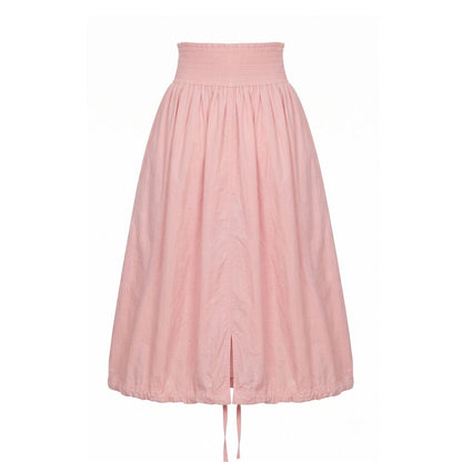 Pink Polyester Women Skirt