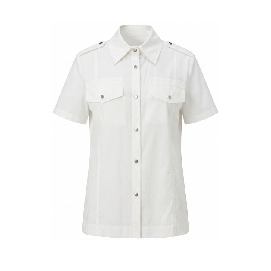 White Cotton Women Shirt
