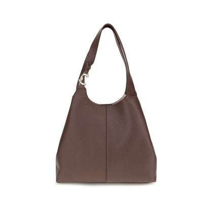 Beige Calf Leather Bos Taurus Shoulder Bag