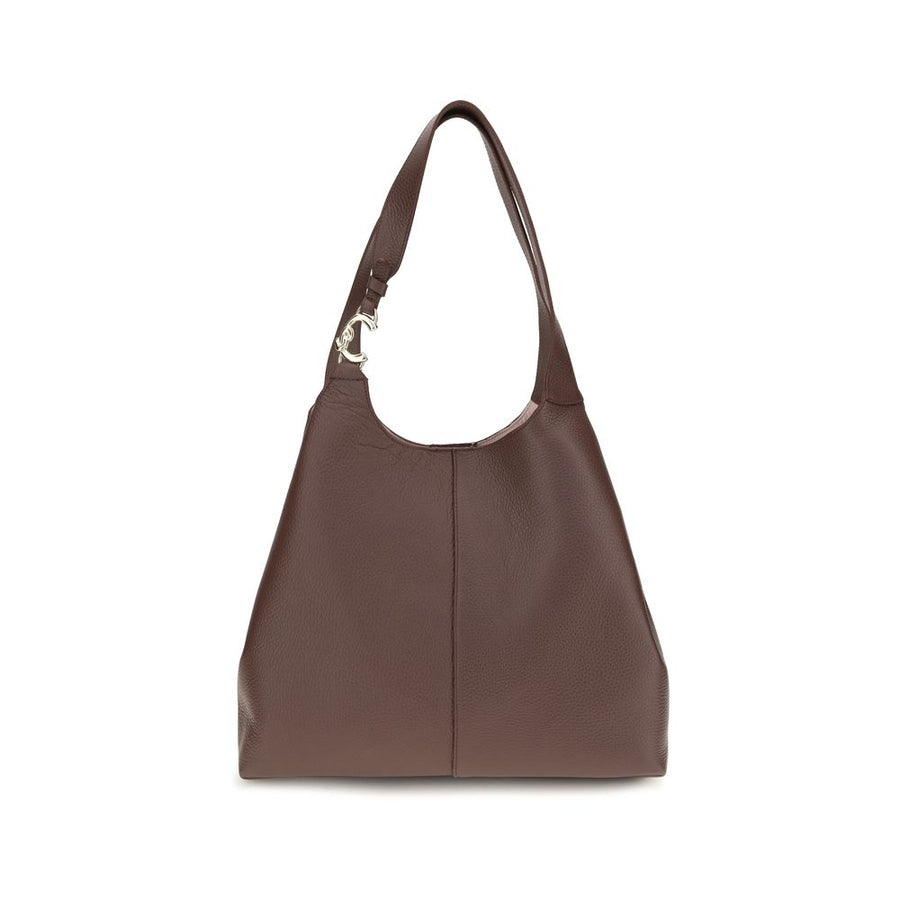 Beige Calf Leather Bos Taurus Shoulder Bag