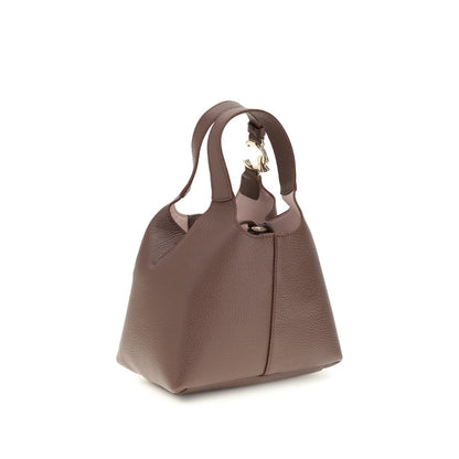 Beige Calf Leather Bos Taurus Shoulder Bag