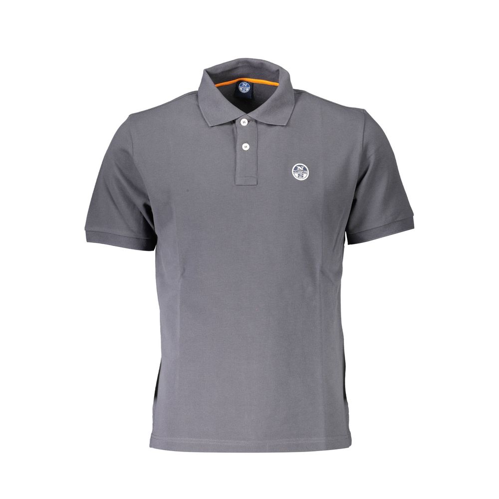 Gray Cotton Men's Polo Shirt