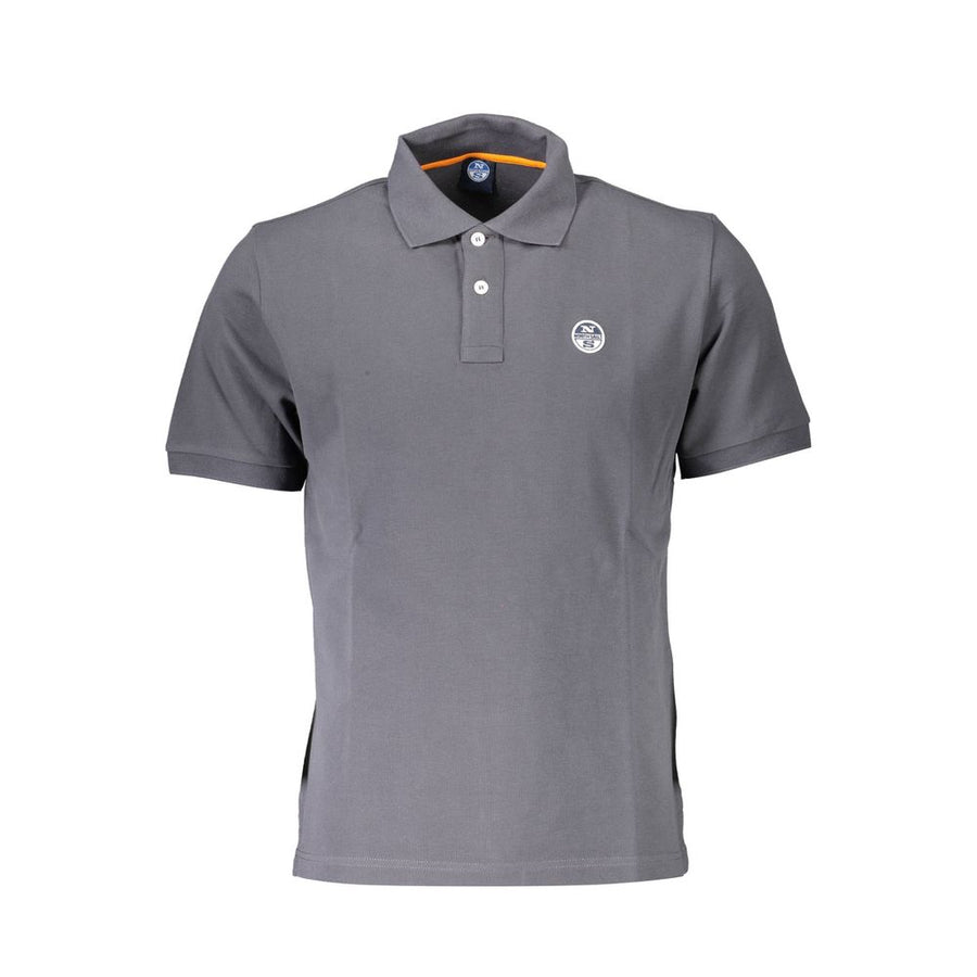 Gray Cotton Men's Polo Shirt