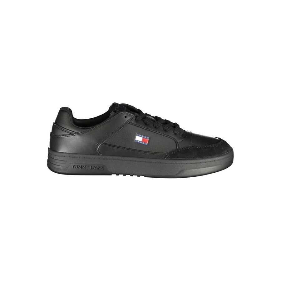 Black Polyurethane Men's Sneaker