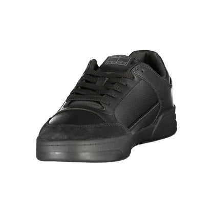 Black Polyurethane Men's Sneaker