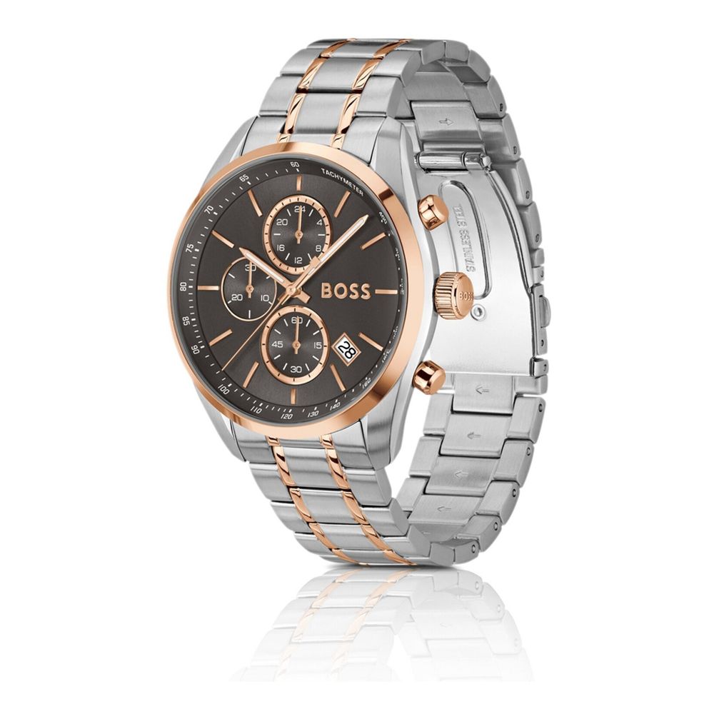 Gray Stainless Steel Dress Watch