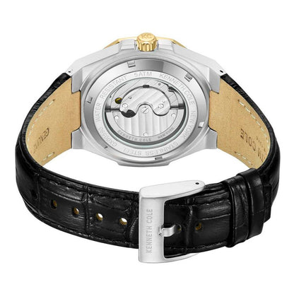 Black Leather Dress Watch