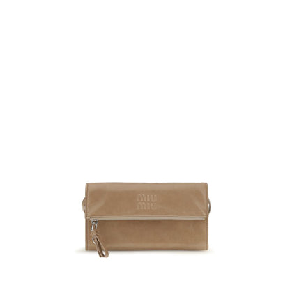 Beige Calf Leather Bos Taurus Wallet