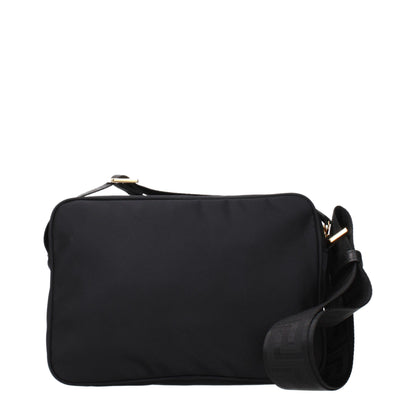 Black Fabric Crossbody Bag