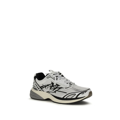 White Calf Leather Bos Taurus Athletic Sneakers