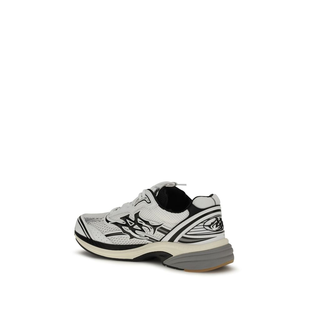 White Calf Leather Bos Taurus Athletic Sneakers